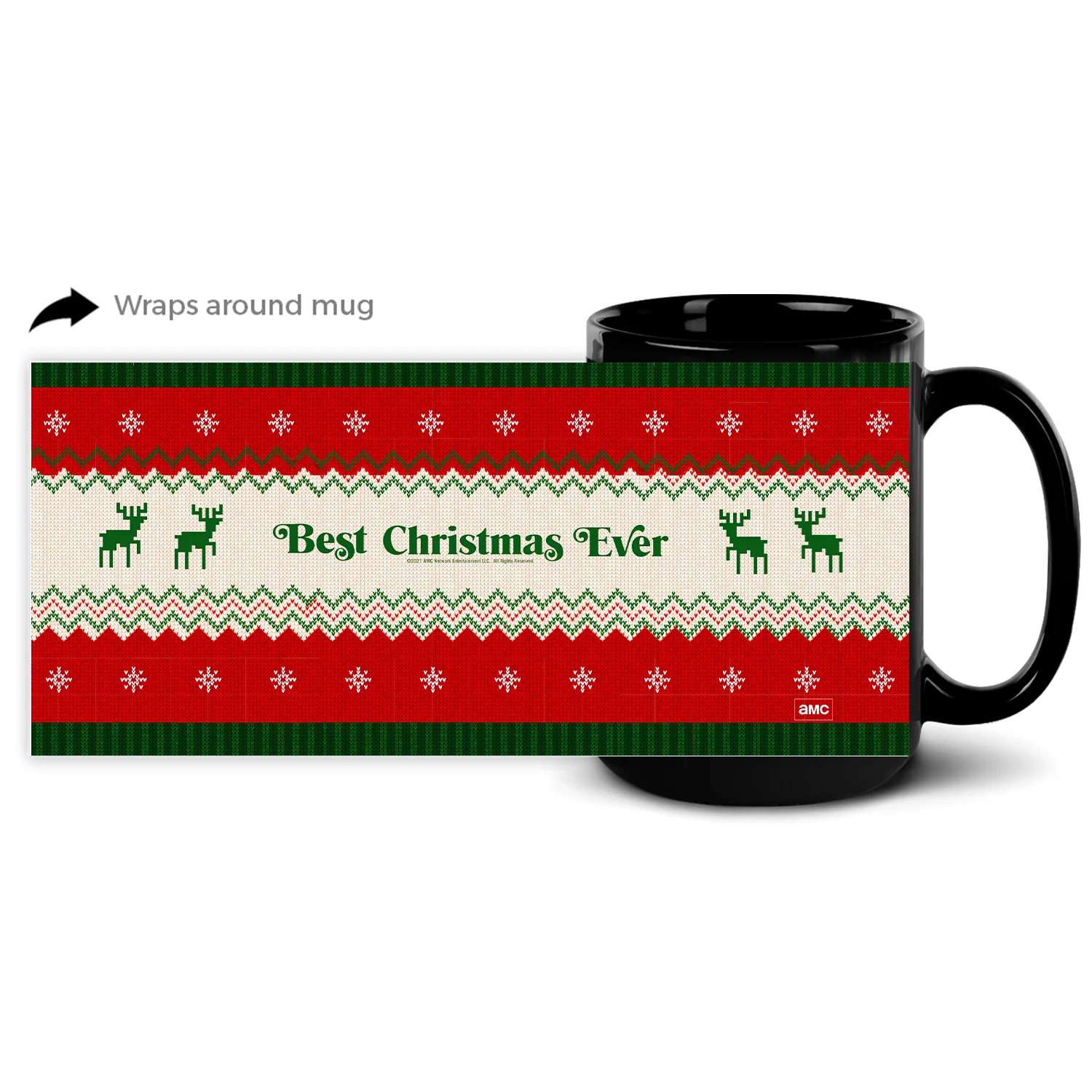 Best Christmas Ever Ugly Sweater Black Mug