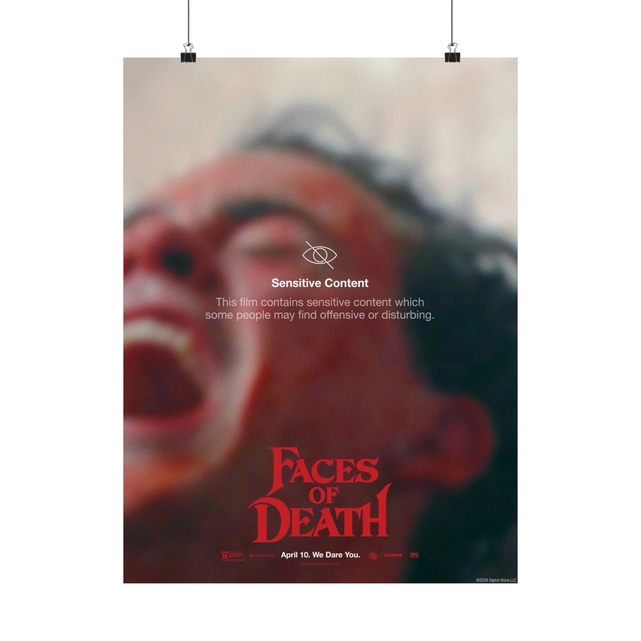 Faces of Death "Sensitive Content Warning" Arthur Key Art Poster - Image 3