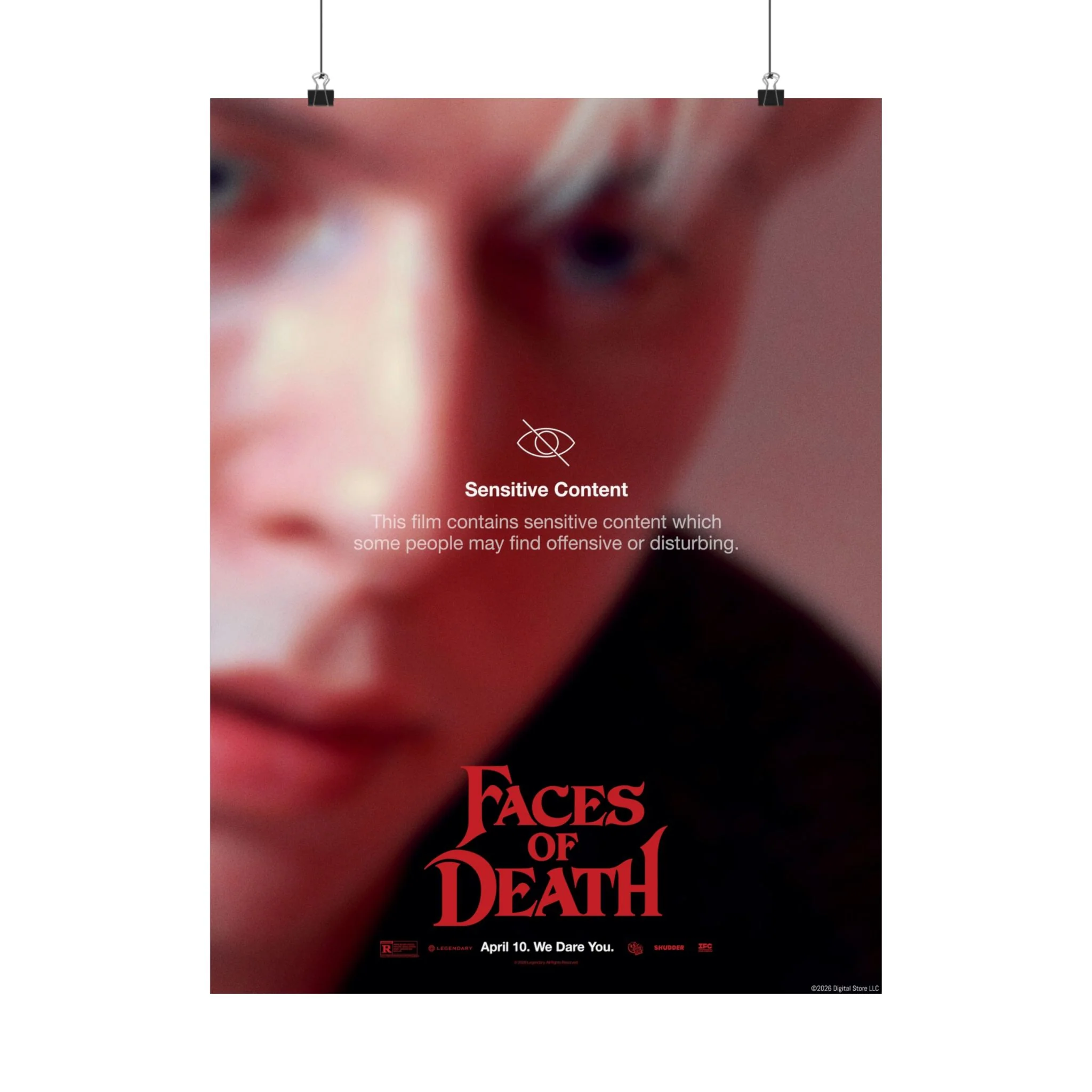 Faces of Death “Sensitive Content Warning” Ryan Key Art Poster - Image 3