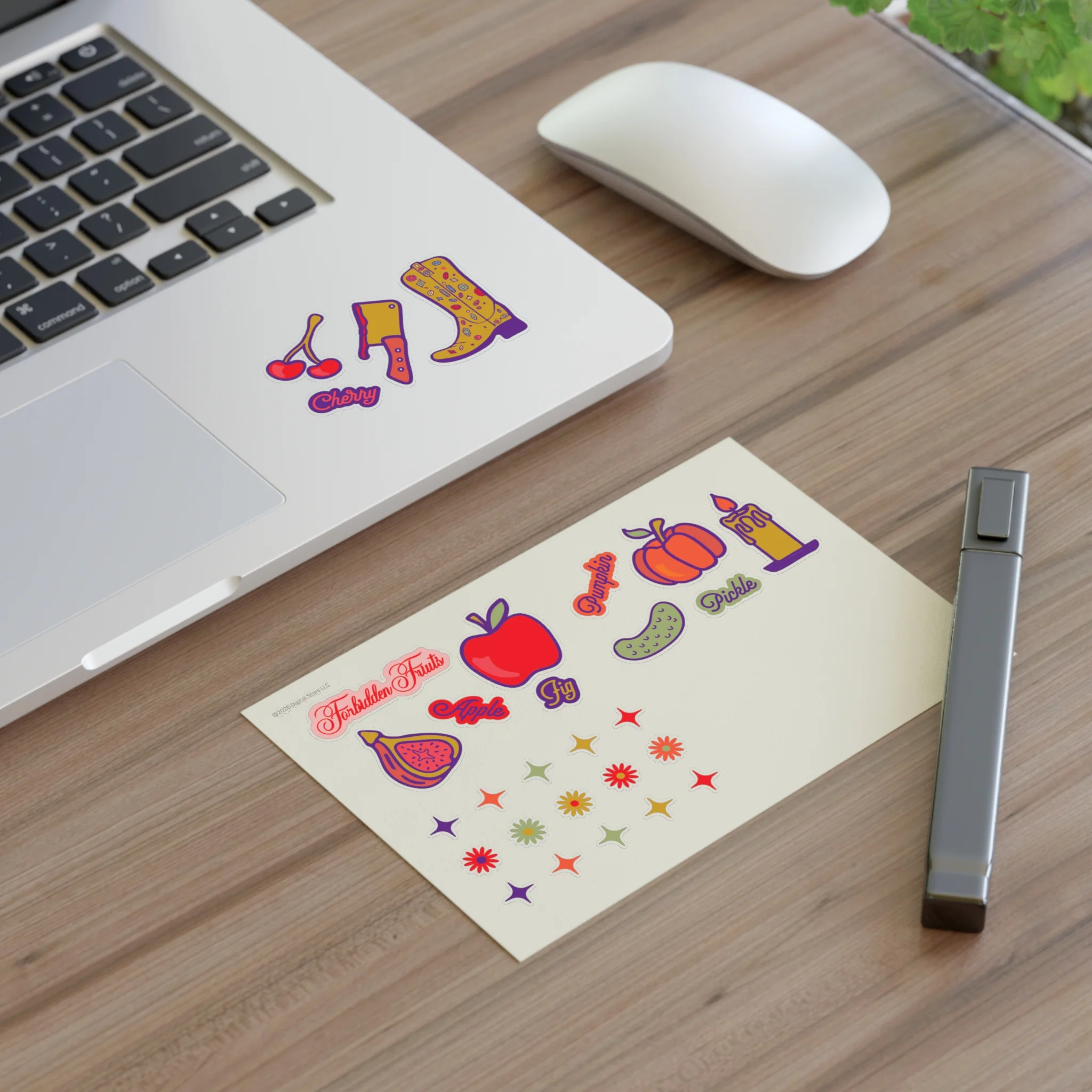 Forbidden Fruits Charms and Icons Sticker Sheet 4x6 - Image 2
