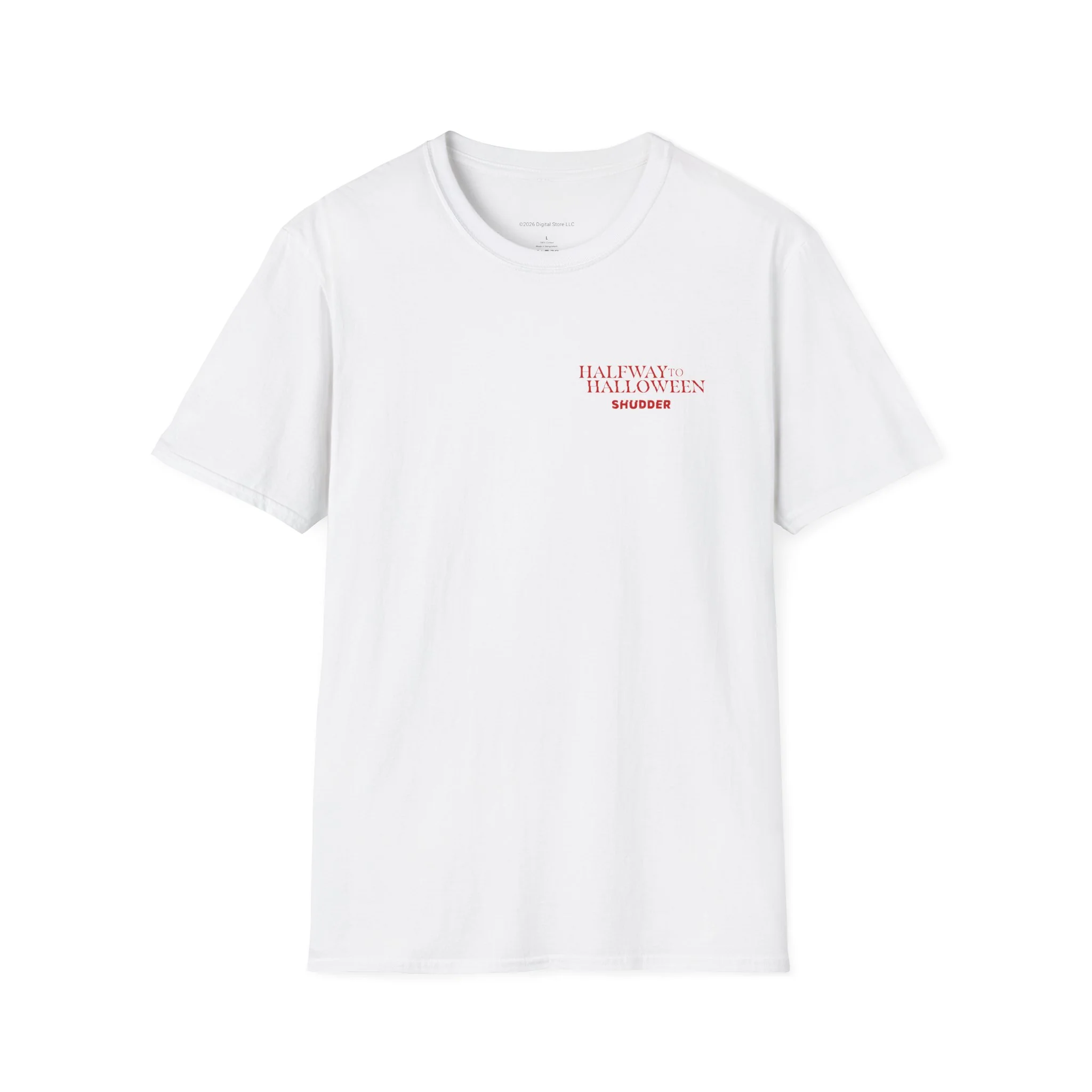 Shudder Halfway to Halloween Lawnmower Unisex Softstyle T-Shirt - Image 3
