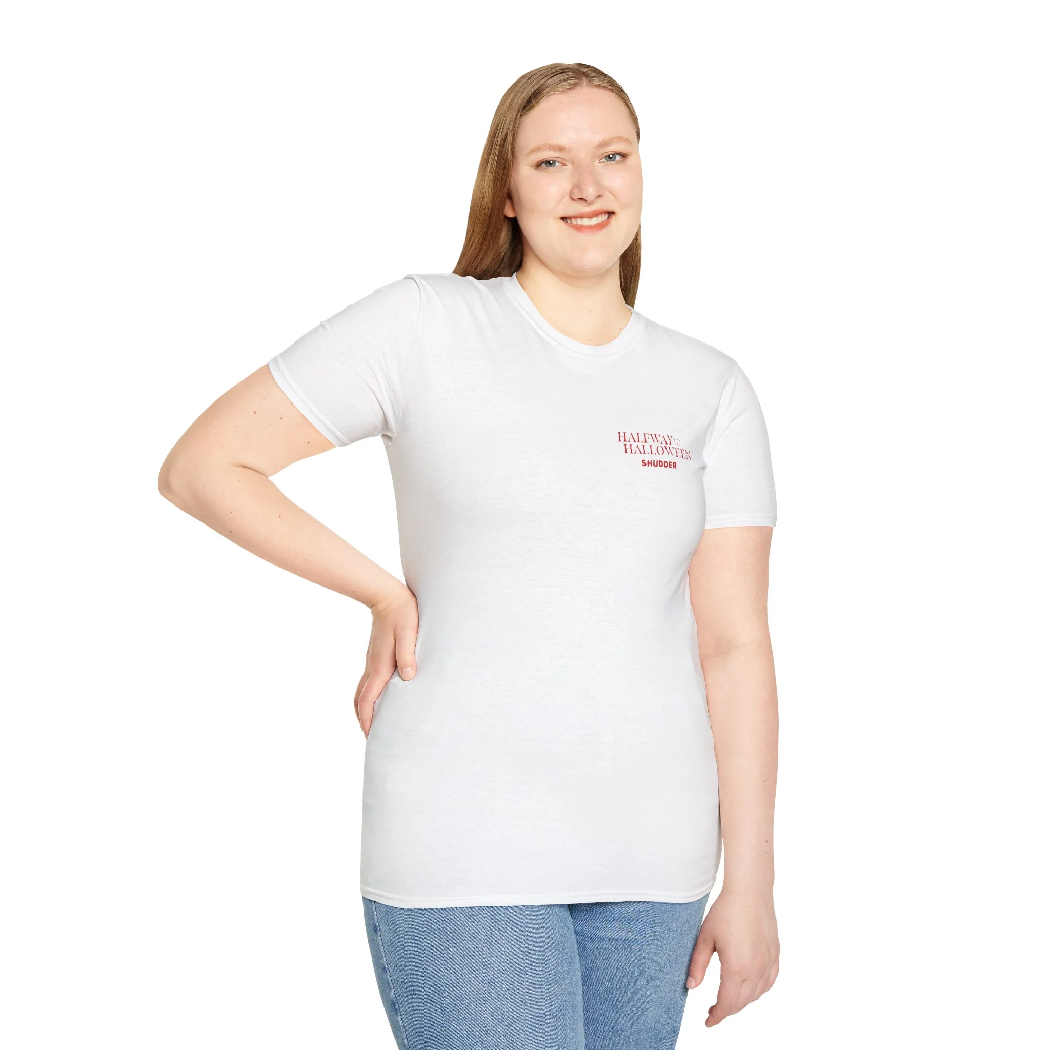 Shudder Halfway to Halloween Lawnmower Unisex Softstyle T-Shirt - Image 6