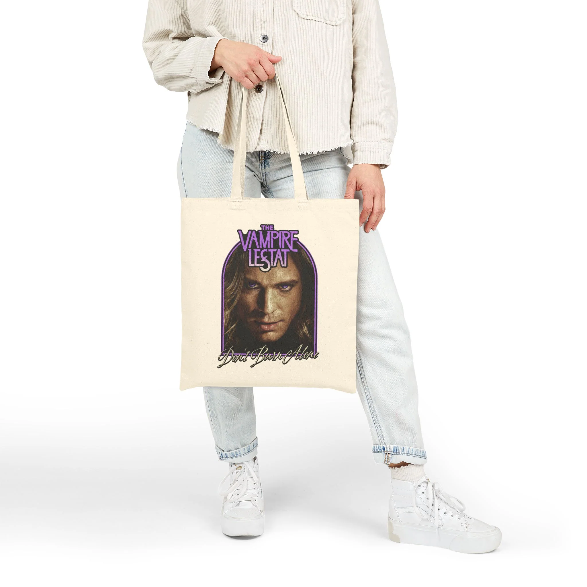 The Vampire Lestat Don't Burn Alone Cotton Canvas Tote Bag - Image 5