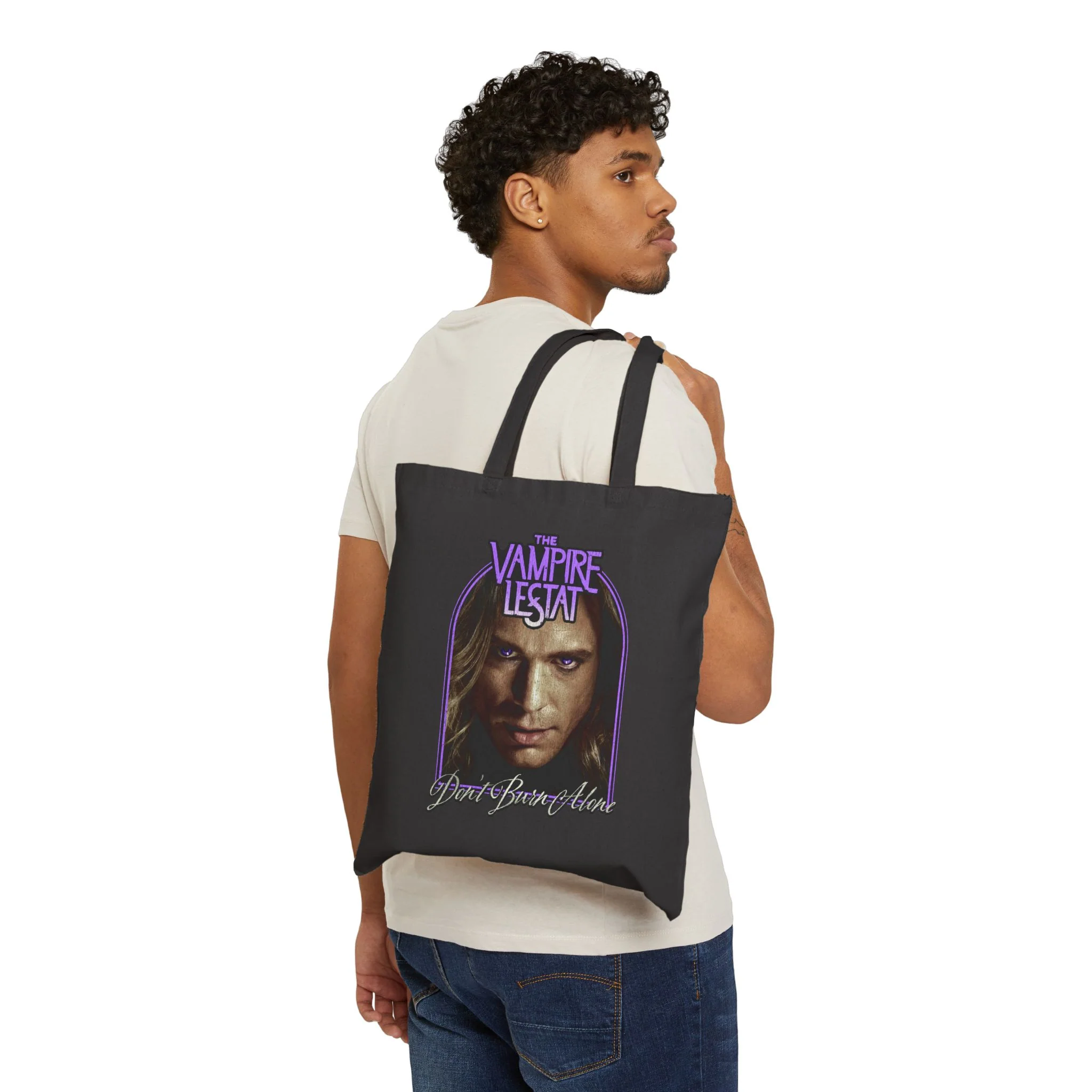 The Vampire Lestat Don't Burn Alone Cotton Canvas Tote Bag - Image 7