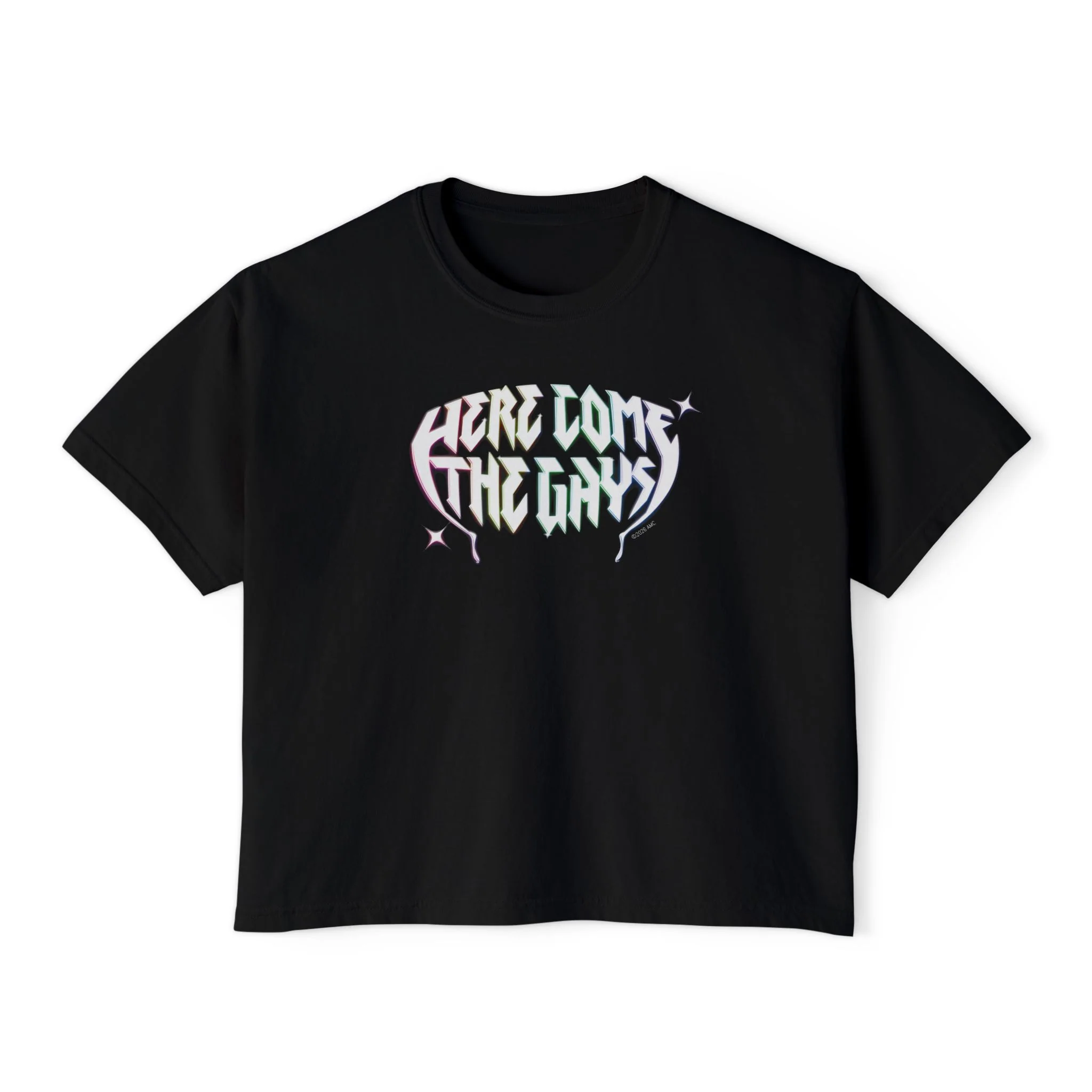 The Vampire Lestat Here Come the Gays Pride Boxy Tee Rainbow - Image 3