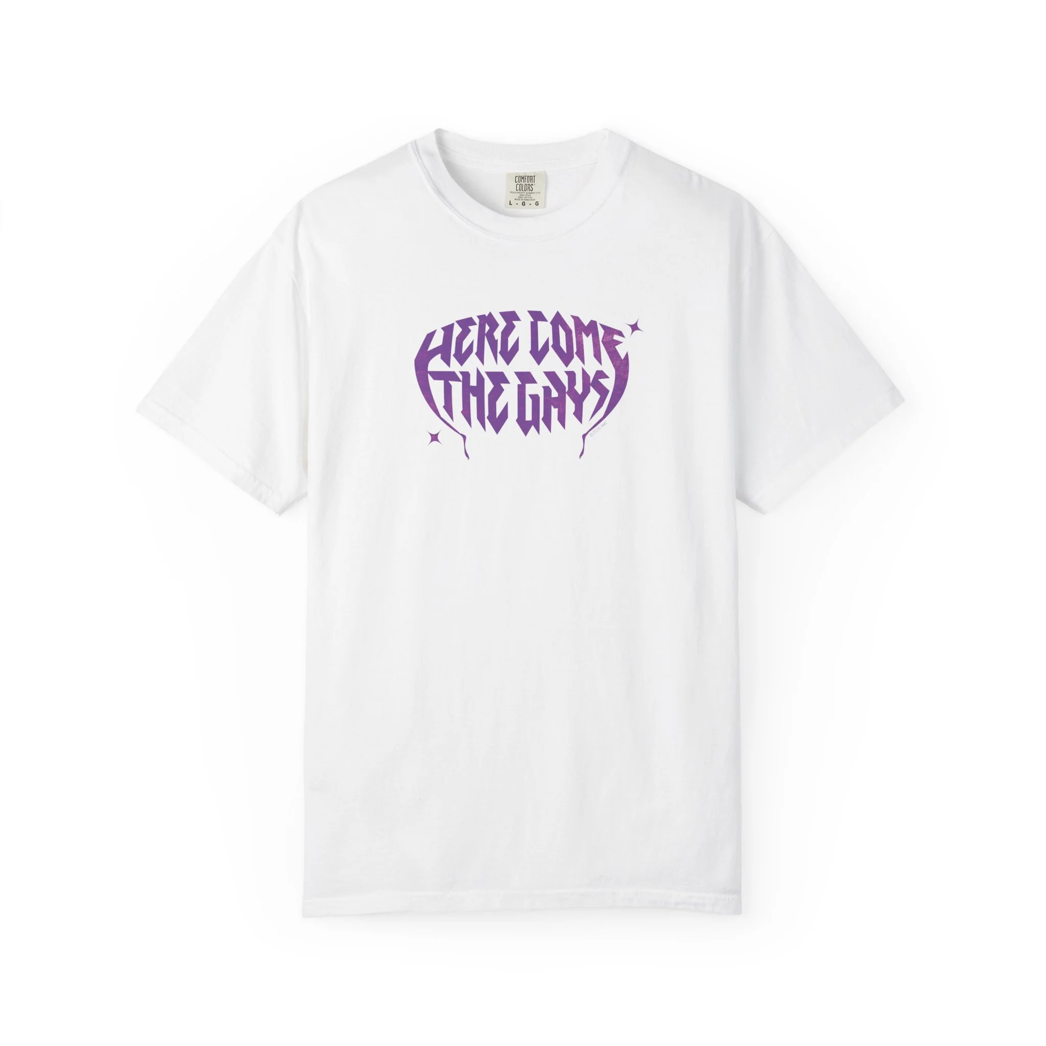 The Vampire Lestat Here Come the Gays Pride T-shirt Purple