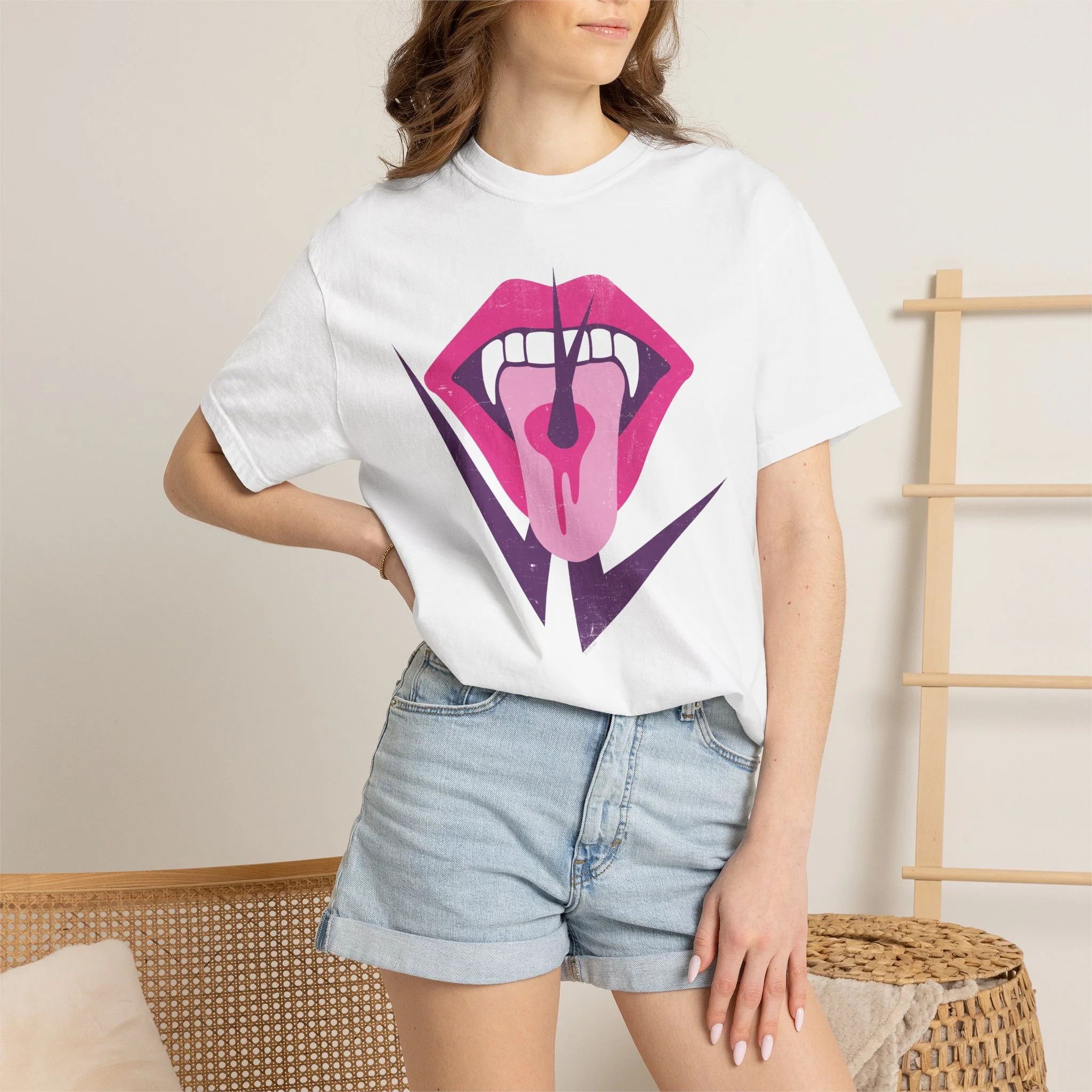 The Vampire Lestat Tongue and Fangs Logo T Shirt - Image 5