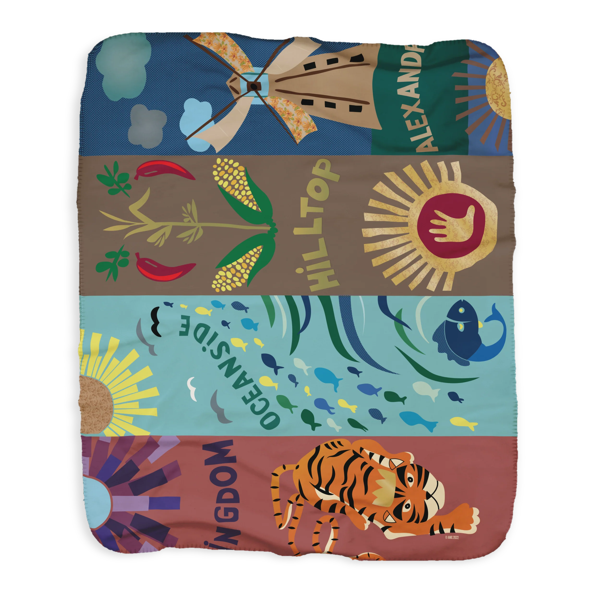 The Walking Dead Community Flags Sherpa Blanket - Image 4