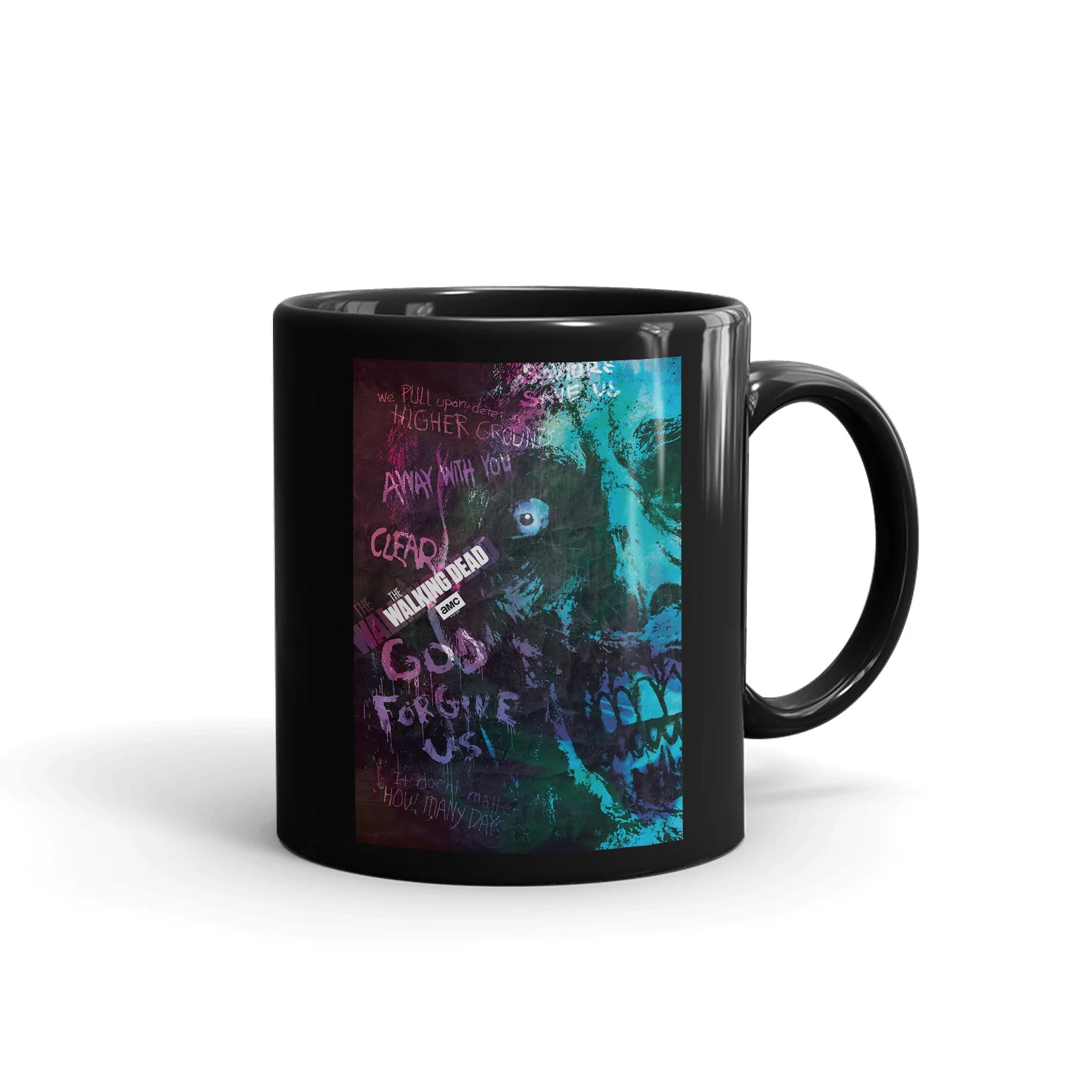 The Walking Dead Graffiti Walker Black Mug - Image 2