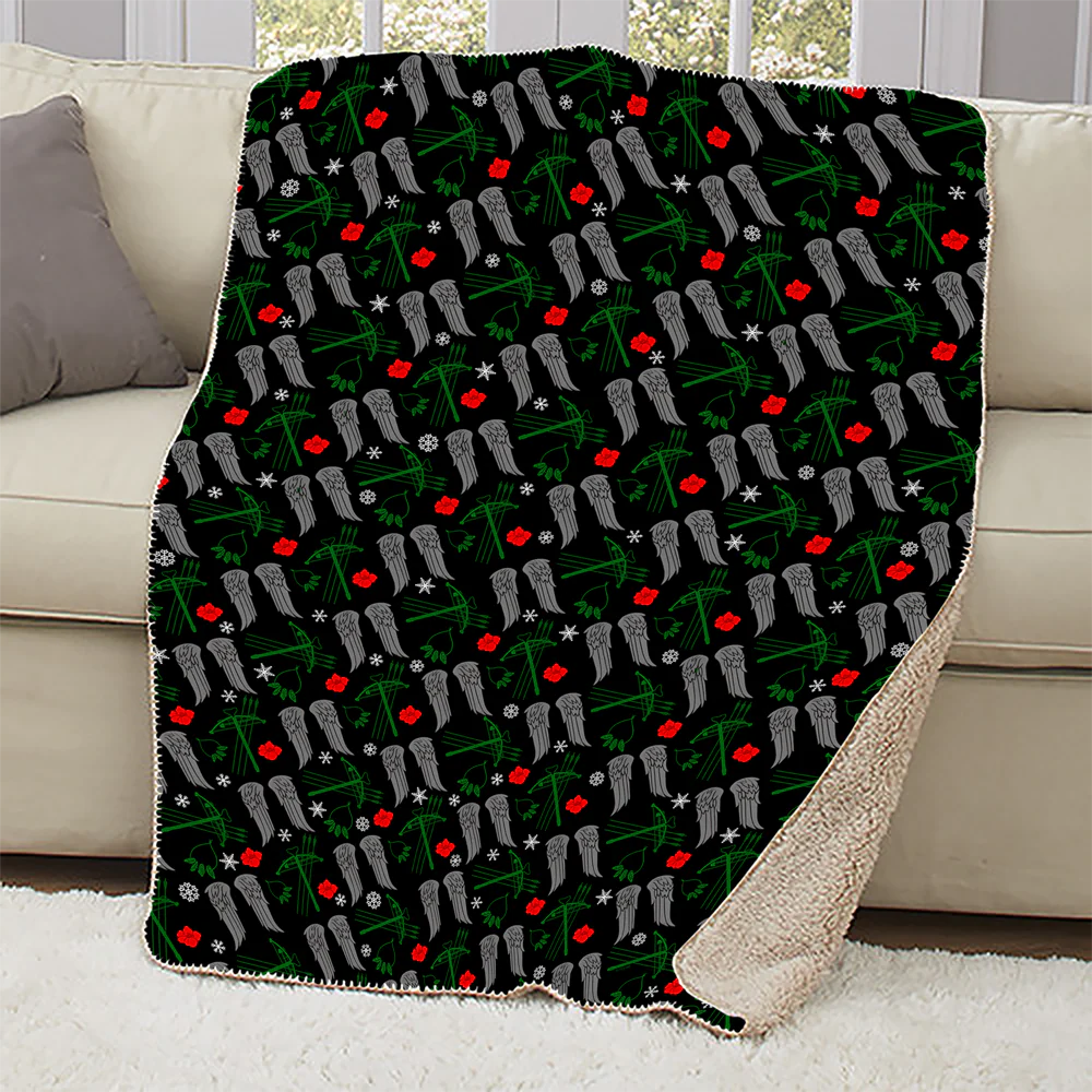 The Walking Dead Icons Holiday Sherpa Blanket - Image 2