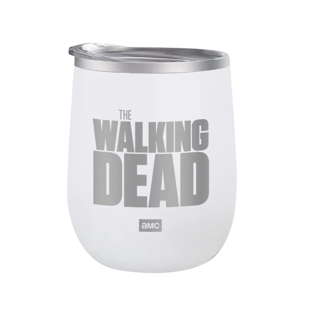 The Walking Dead Logo Laser Engraved Wine Tumbler with Straw - Image 2