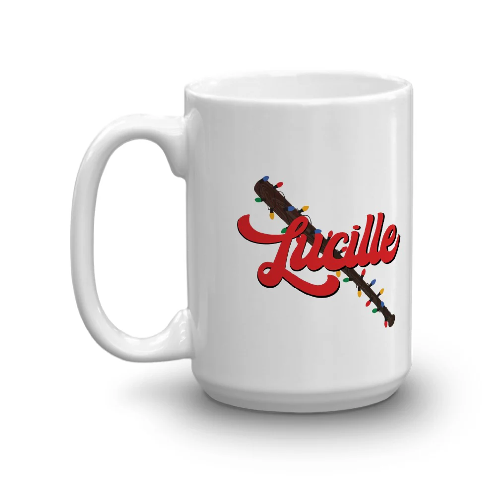 The Walking Dead Lucille Christmas Bat White Mug - Image 3