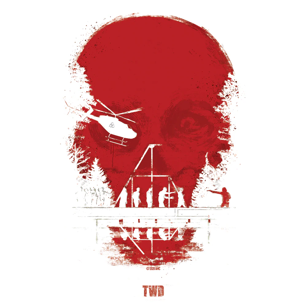 The Walking Dead Skull Adult Short Sleeve T-Shirt - Image 2