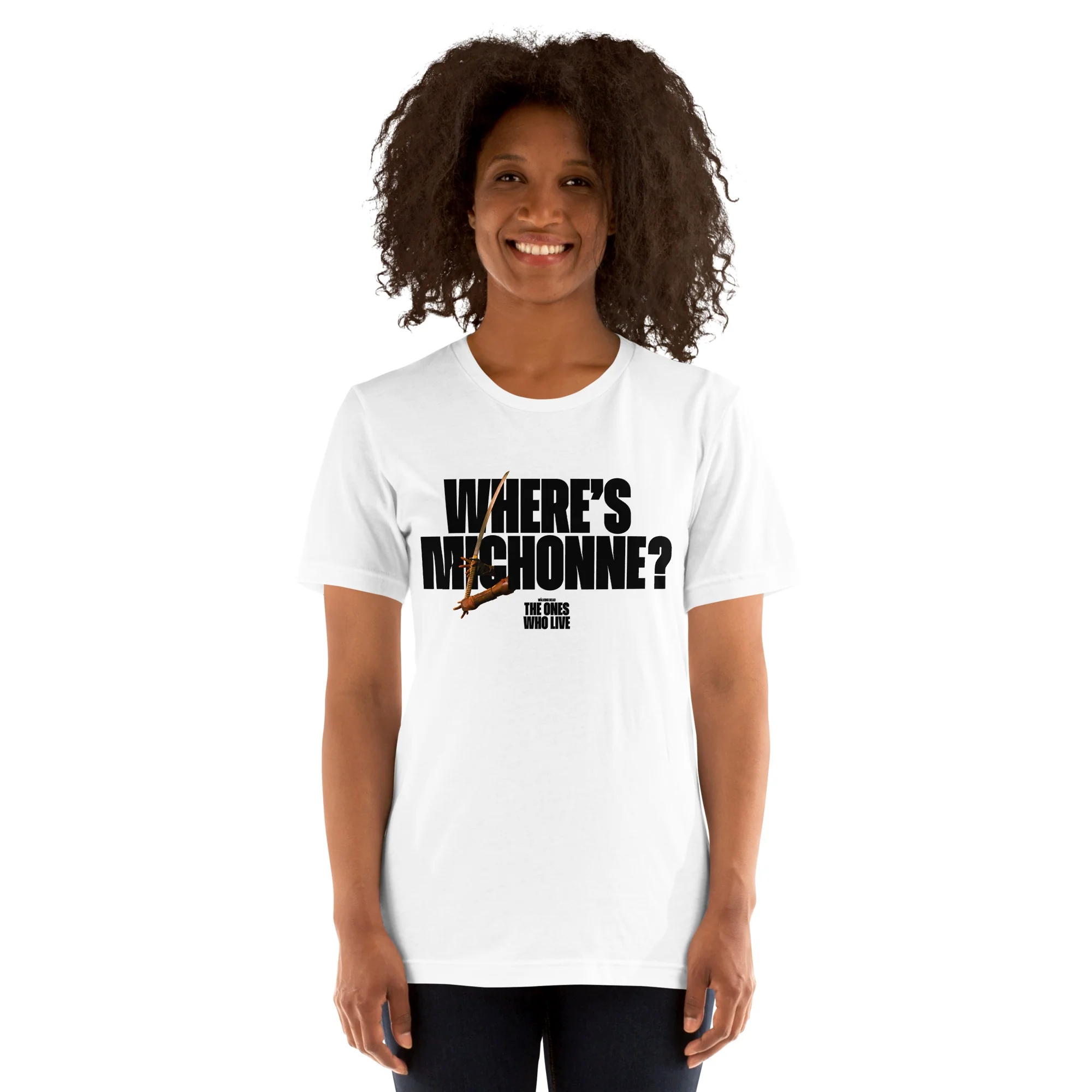 The Walking Dead Where's Michonne? Katana Adult T-shirt - Image 3
